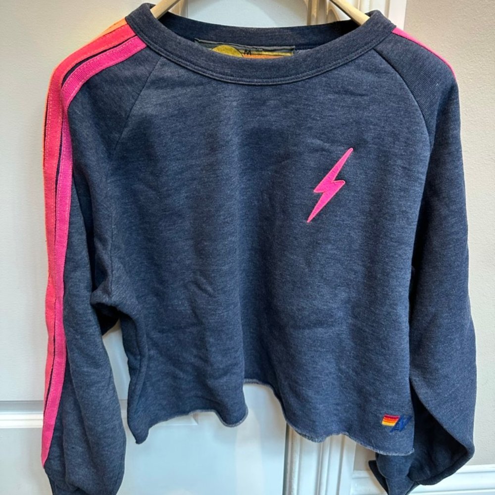 Aviator Nation Crew Cropped Sweatshirt